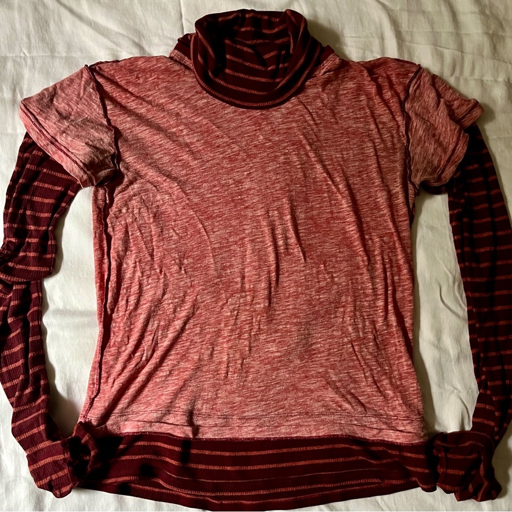 Free People, Piper Twofer Long Sleeve Shirt, Size Medium